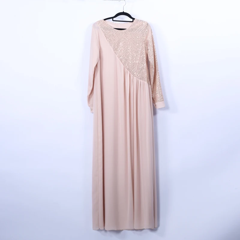 Vestidos Sequin арабский абайя Дубай длинное мусульманское Макси платье для женщин
