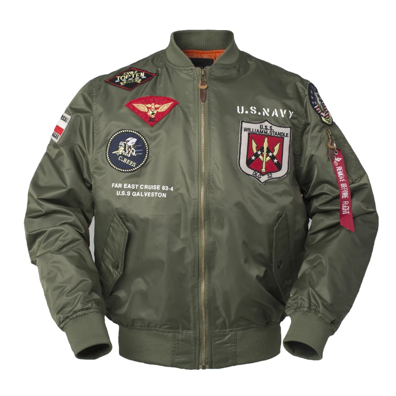 Günstige 2018 herbst Top gun Us navy MA1 letterman varsity baseball Pilot air force flight college taktische militärische armee jacke für männer