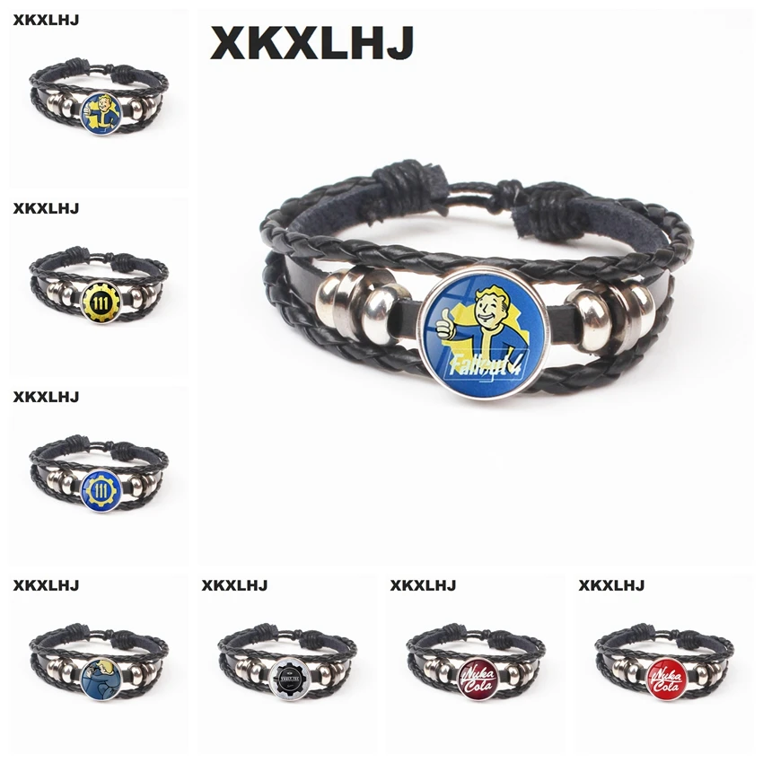 

XKXLHJ New Fallout Nuka Cola Bracelet Llavero Glass And Alloy Men's And Women's Bracelet Fashion Accessories