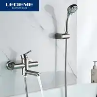 LEDEME Stainless Steel Bathtub Faucet Bathroom Shower Hot and Cold Water Mixing Polished Brused Bathtub Faucets Tap L73103