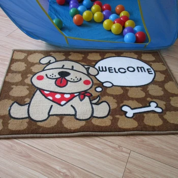 

Multi Size Pet Rug Cute Dog Pattern Rug Bathroom Non Slip Carpet Cleaning Pad Door Mat