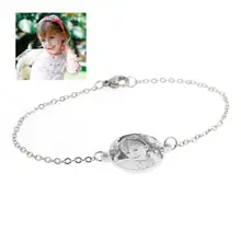 Изготовленный на заказ браслет с фото, Семейный Браслет, выгравированный браслет с фото s, именной браслет, фото ювелирные изделия, подарок бабушке