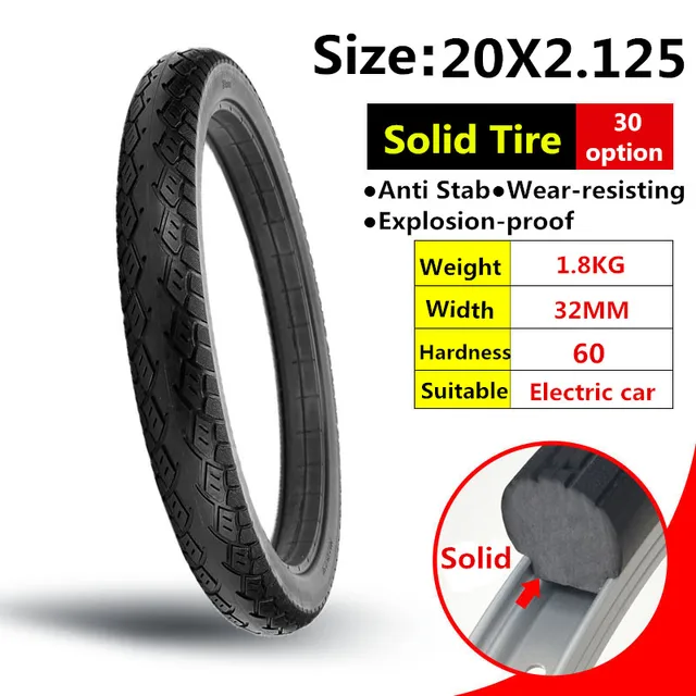 20*2.125 Electric Solid Tire Gocart Caster tyre 20X2.125 Solid Tire