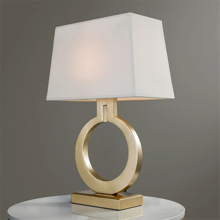 Nordic настольная Светодиодная лампа освещения роскошная вилла Золотой стол лампы украшения настольная лампа Спальня прикроватной тумбочке
