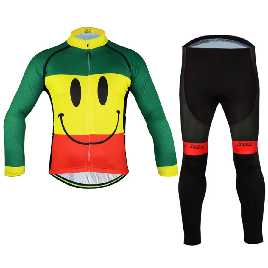 

Aogda Road Bike Jersey Set Men Long Sleeve Cycling Dress Summer Bicycle Clothing Breathable Quick Dry Completo Mtb