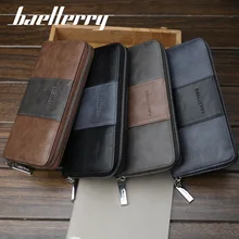 Business Rfid Multi card bit Large Capacity phone zipper men long wallet coin leather purse high quality 2019 Pentagram clutch vintage multi card bit long wallet first layer of real leather men s purse crazy horse leather busniess high capacity clutch men