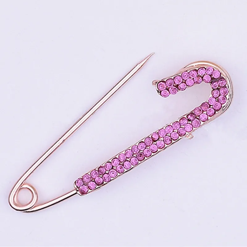 

Fashionable Simple Double Row Rhinestone Brooches Pins Women Accessories Jewelry Bijoux Wholesale Clothes Buckles Brooch