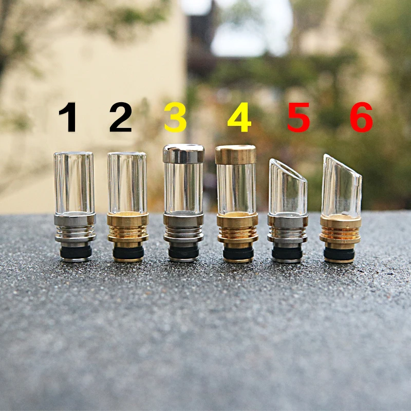 510 drip tip Glass+Stainless Steel mouthpiece for ijust s atomizer