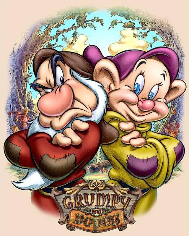 5D Diy Full Square/Round diamond painting cartoon character grumpy&ampdopey 5d diy | Дом и сад
