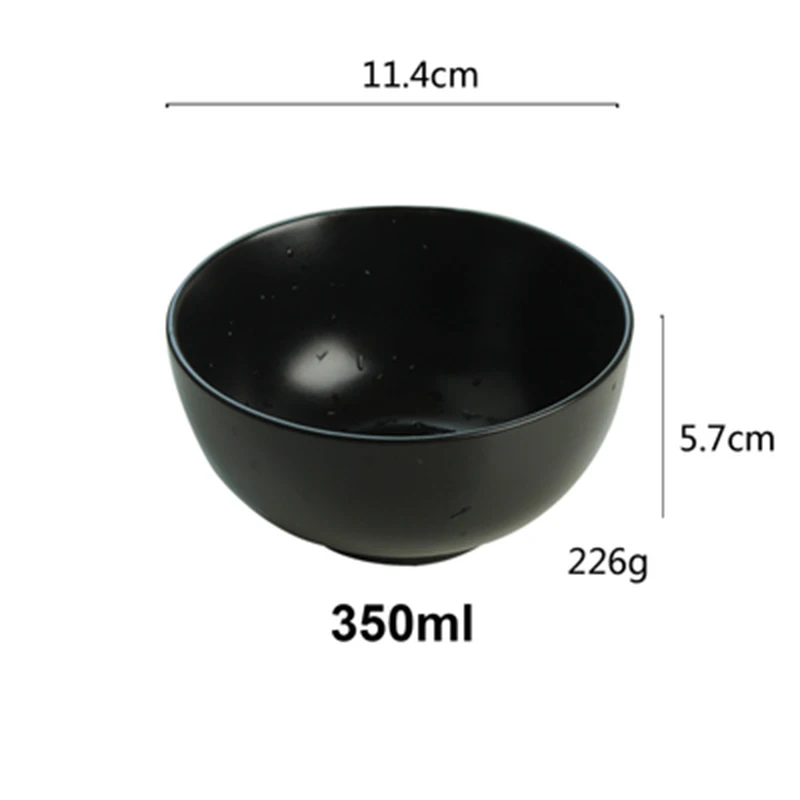 NIMITIME японская простая однотонная керамическая посуда черная домашняя посуда Западный комплект посуды для ресторана - Цвет: Rice Bowl