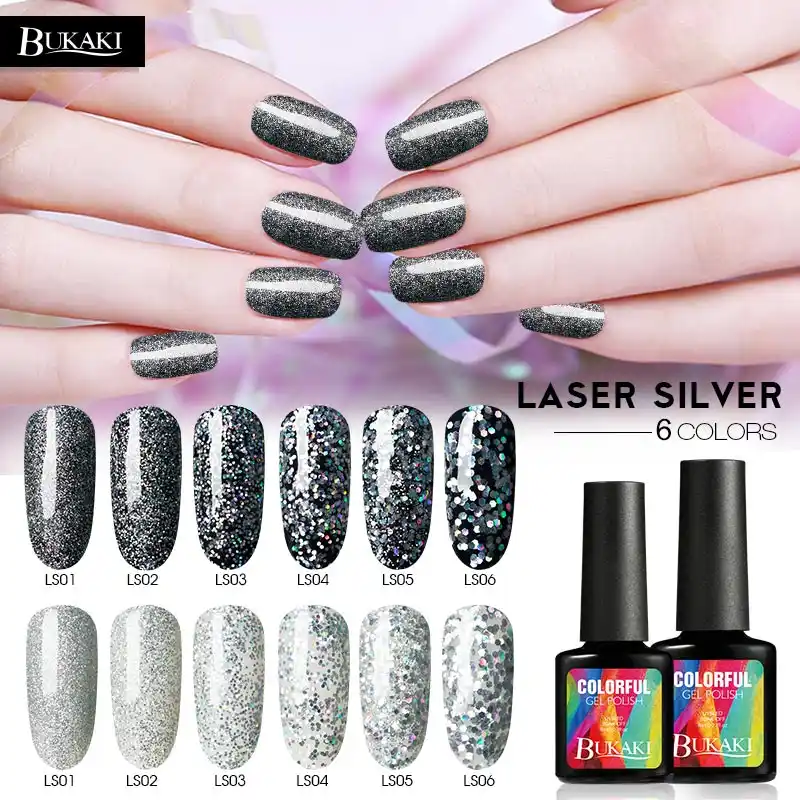 Black And Silver Nail Art Nails In 2019 Silver Nail Art Silver