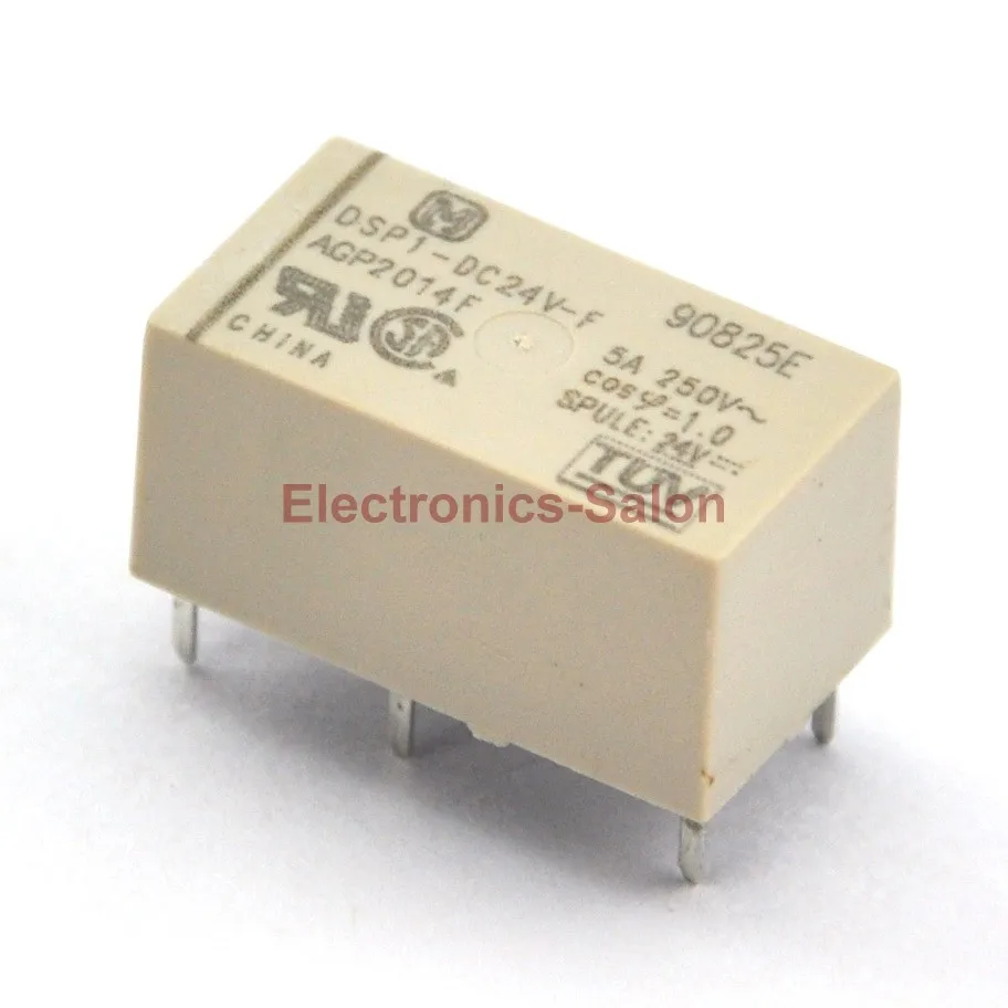 

( 2 pcs/lot ) DSP1-DC24V-F Small Polarized Power Relay, 1 Form A 1 Form B.