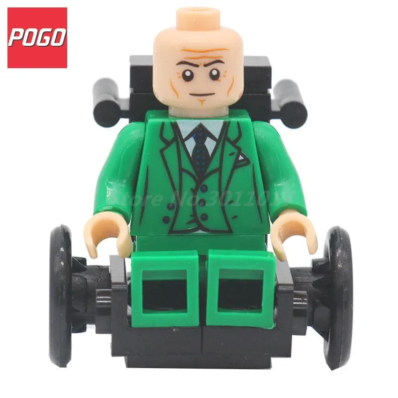 POGO Professor X With Wheelchair X men Super Hero Classic Building Block Model Sets Single Sale