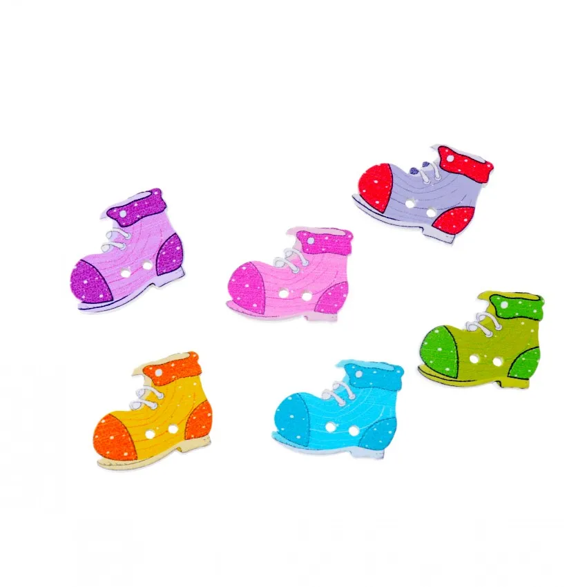 Free Shipping 10Pcs Rondom Mixed Decorative Buttons Lovely Shoes 2