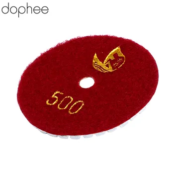 

dophee 1PC Red 80mm/3" Professional Wet/Dry Granite Concrete Marble Diamond Polishing Pads Disc Sander Pad Grits #500