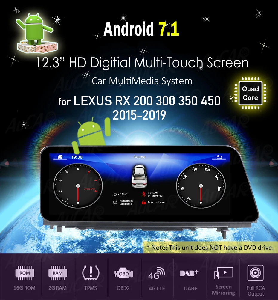 Автомагнитола comparesare AuCAR Android 12,3 для Lexus RX 200 300 350 450- gps dvd-плеер сенсорный экран мультимедиа