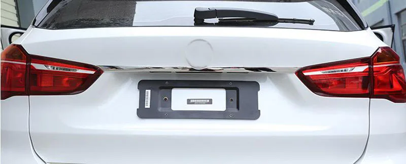 

New!! 1pc Chrome Stainless Steel Rear Trunk Lid Strips Cover Trim For BMW X1 F48 2016-2017 Car Styling