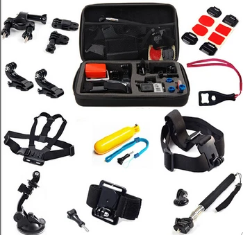 

Lightdow 11 in 1 Kit Monopod Floating Head Chest Wrist Strap Spanner J-hook Adhensive Mount for GoPro 6 5 4 SJCAM