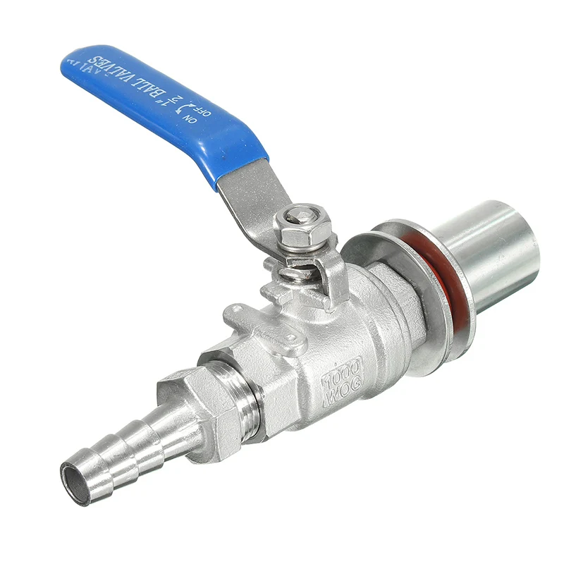 

1 Set Stainless Steel Weldless Ball Valve 1/2 inch Barb Pipe Weldless Compact Kettle Home Brew Ball Valve Accessories