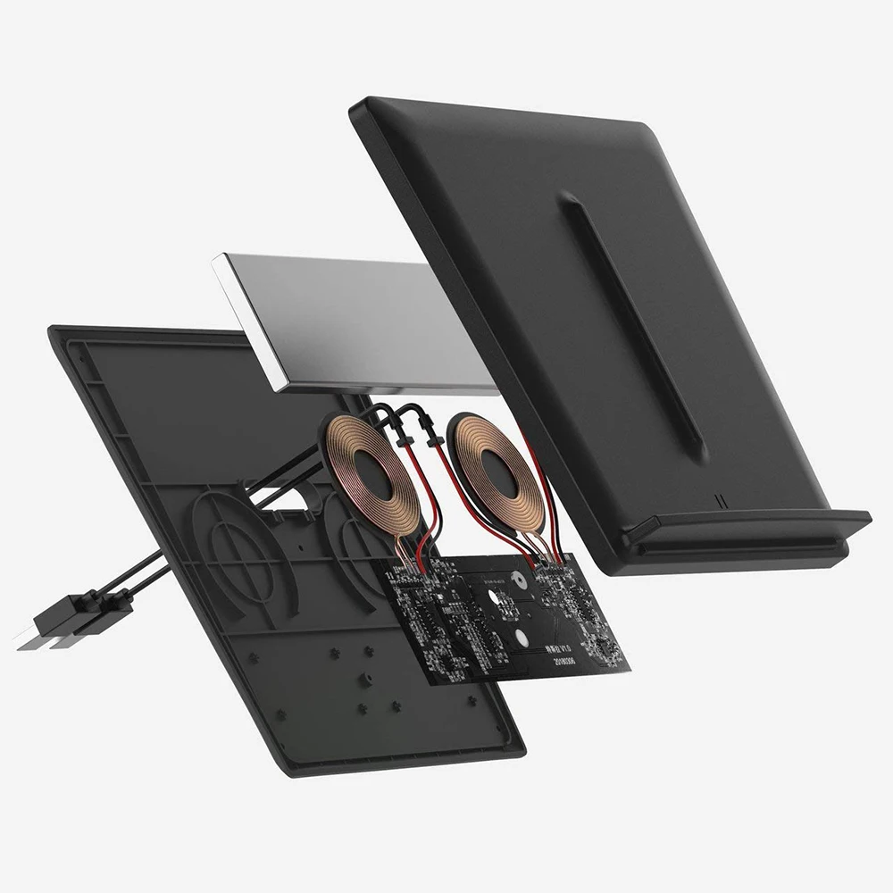 

Tesla Model 3 10w Qi Dual USB car for samsung iphone xiaomi phone quick fast Wireless charging Charger Board stand holder dock