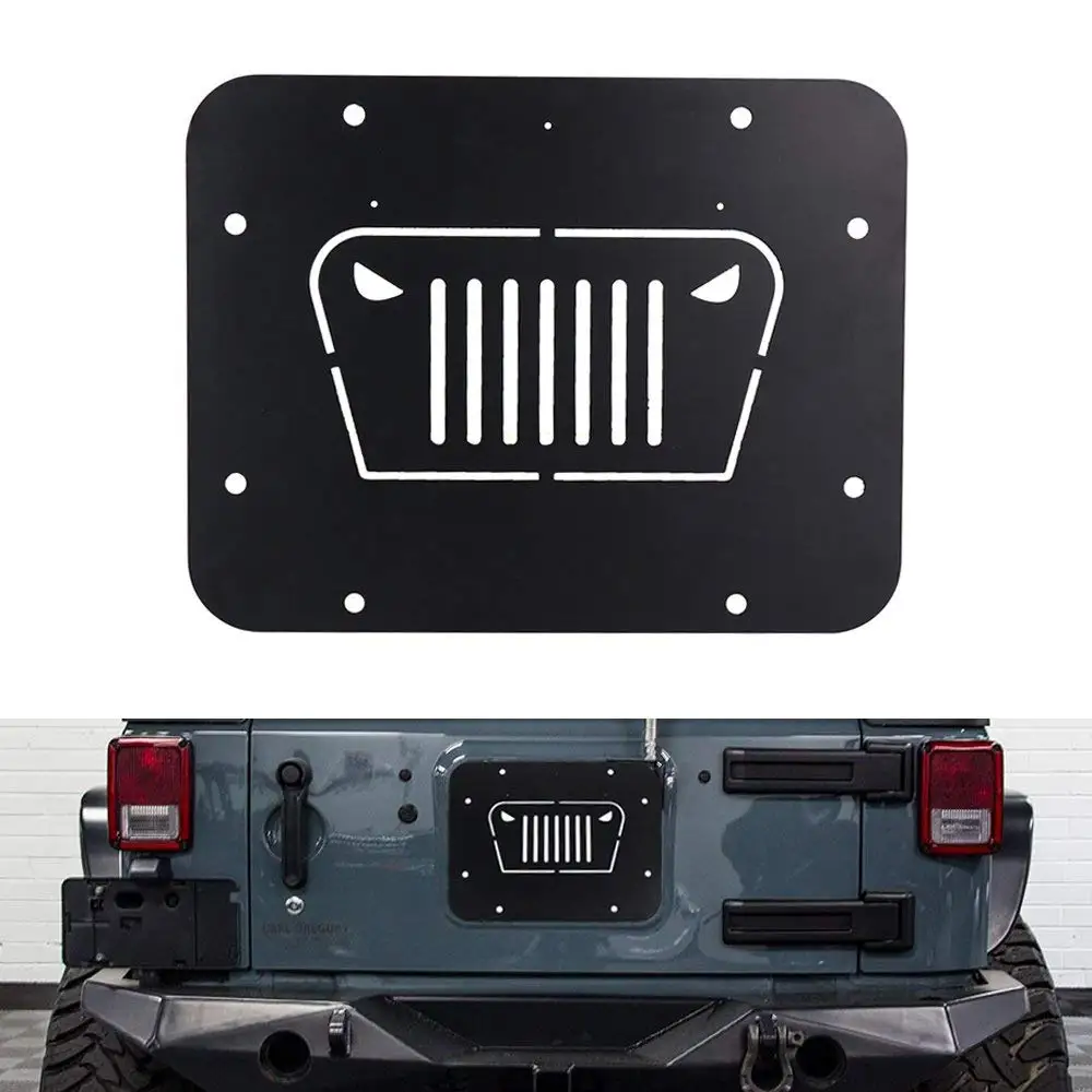 

For Jeep Wrangler Spare Tire Delete Plate for JK JKU 2007-2017 Tailgate 2008 2009 2010 2000 2014 2015 2016