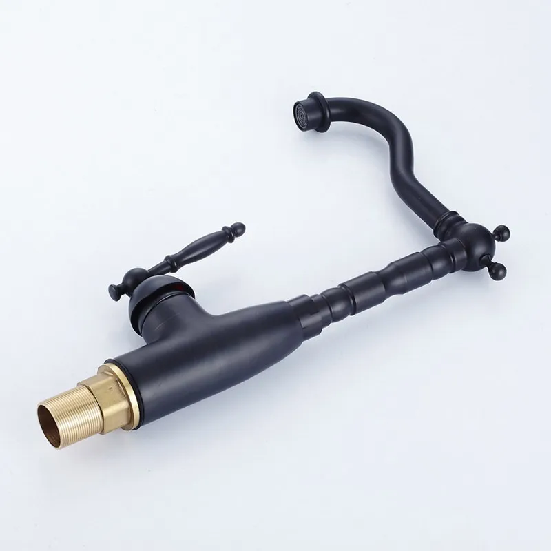 Oil Rubbed Bronze Kitchen Faucet 360 Swivel Bathroom Basin Sink Mixer Tap Single Handle Hole Hot and Cold Water Mixer Taps KD859 Oil Rubbed Bronze Kitchen Faucet 360 Swivel Bathroom Basin Sink Mixer Tap Single Handle Hole Hot and Cold Water Mixer Taps KD859
