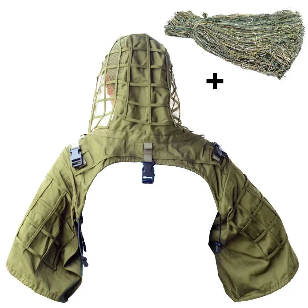 Снайперский костюм Ghillie основа для макияжа + 1 сумка Thread создания собственного