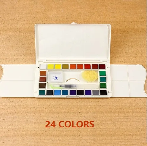 Надписью «Marie» Твердые акварельные краски 18/24/36/48 Цвета Высокое качество товары для рисования - Цвет: 24 colors