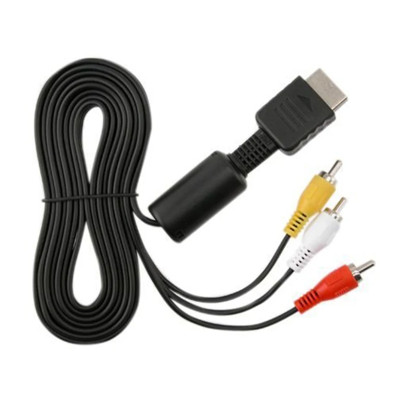 Аудио видео av кабель с 3 RCA ТВ адаптером свинцовый для Sony Playstation PS1 PS2 PS3