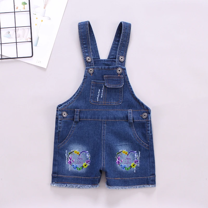 

IENENS 2-4Y Summer Infant Girl Casual Shorts Overalls Baby Toddler Girls Jeans Dungarees Child Kids Denim Trousers Short Pants