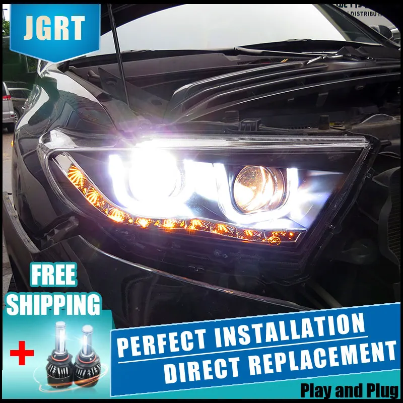  2PCS LED Headlights For Toyota Highlander 2012-2014 Car Led Lights Double Xenon Lens Car Accessorie - 32905109002