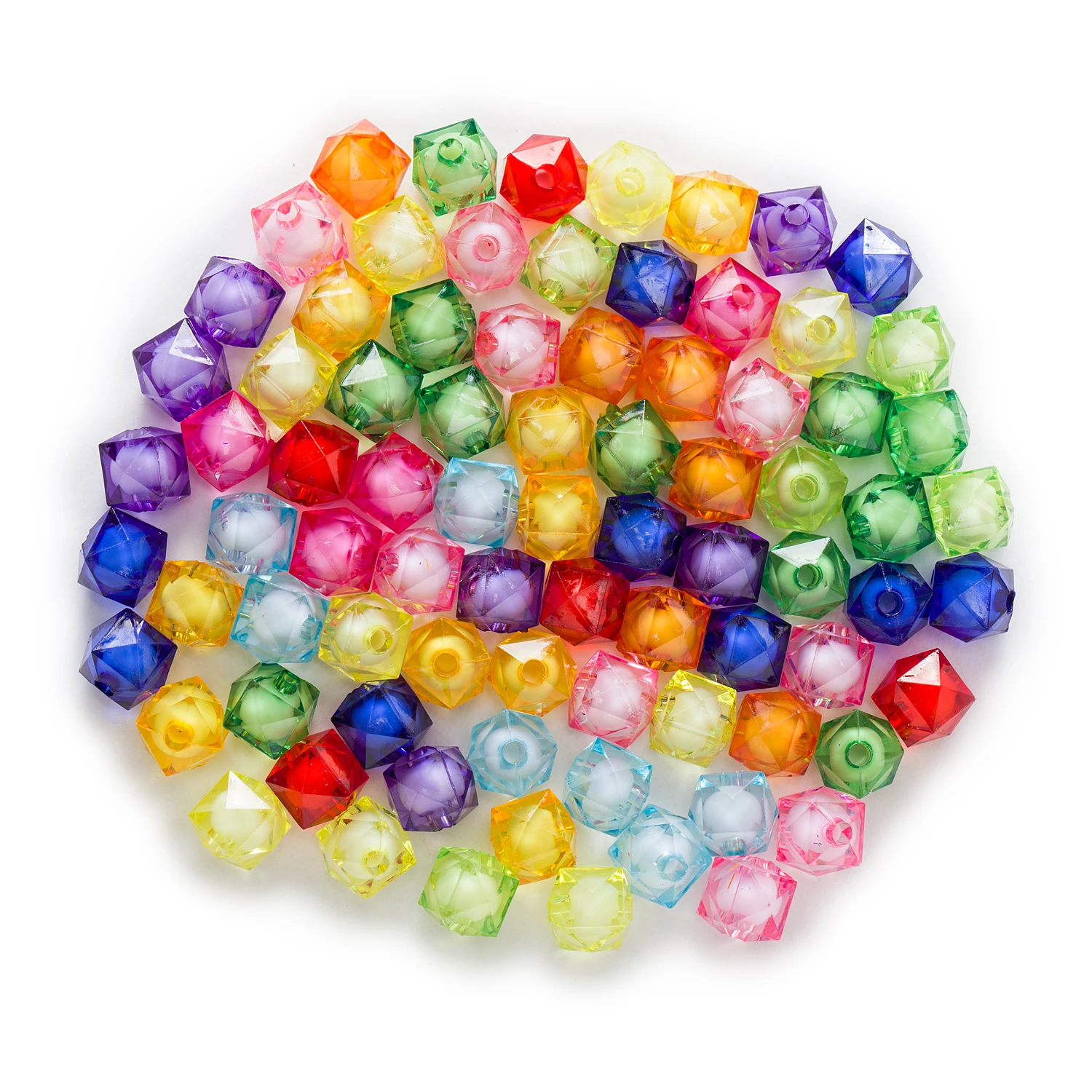 Random Mixed Acrylic Square Shaped Spacer Beads Women Children DIY