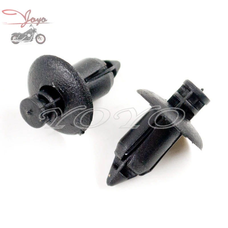 

For Honda, Yamaha, Suzuki, Kawasaki Motorcycle Nylon Fairing Trim Panel Fasteners Clip Rivets 20pcs 6mm or 7mm or 8mm ATV