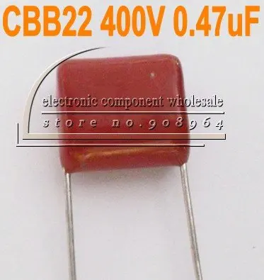 200 шт./лот CBB22 400 V 474 0,47 мкФ 470nf 400v474J CBB MPP из метализированной полипропиленовой пленки конденсаторы