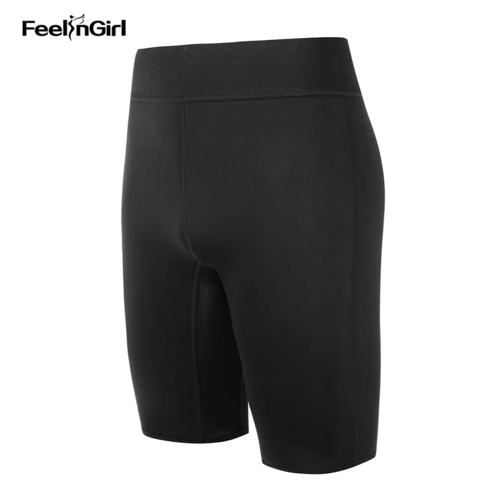 

FeelinGirl Neoprene Men Shaping Pants Compression Net Crotch Tight Shapers Sauna Bodybuilding Boxer Exercise Fitness Shorts