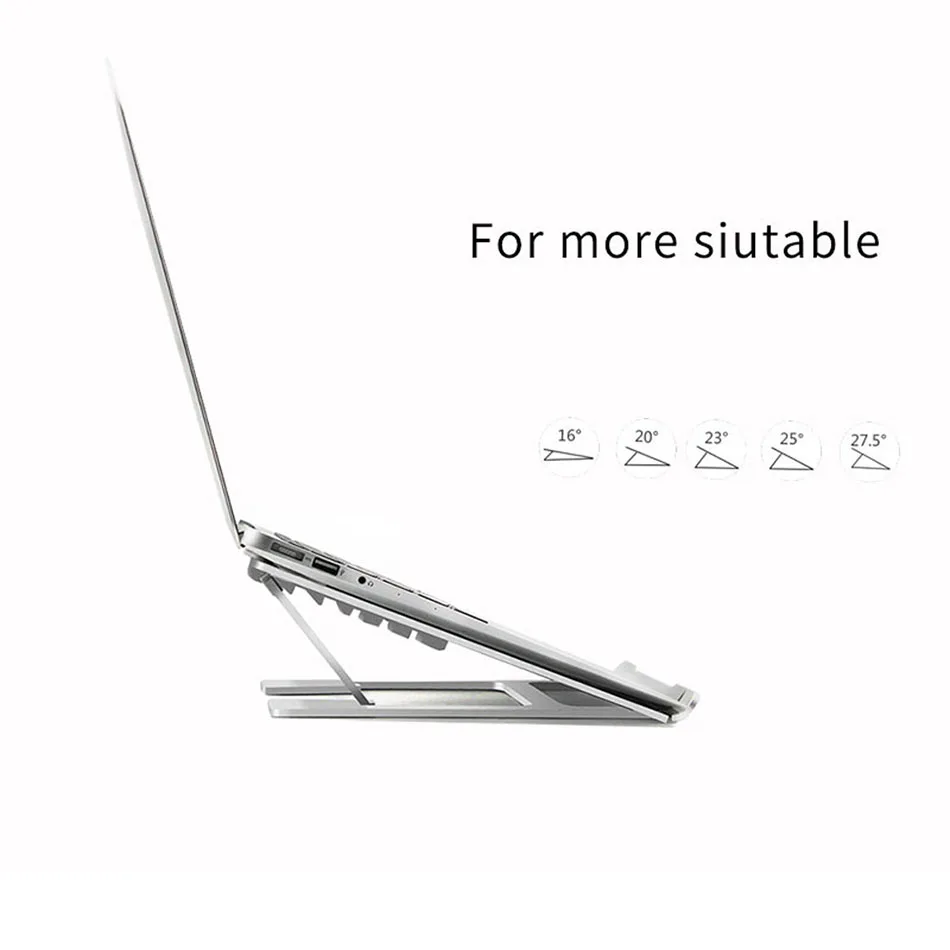 WIWU Aluminum Laptop Stand Portable Lapdesks for MacBook Air Pro 11-15 inch Adjustable Cooling Support Notebook PC Tablet Stand WIWU Aluminum Laptop Stand Portable Lapdesks for MacBook Air Pro 11-15 inch Adjustable Cooling Support Notebook PC Tablet Stand
