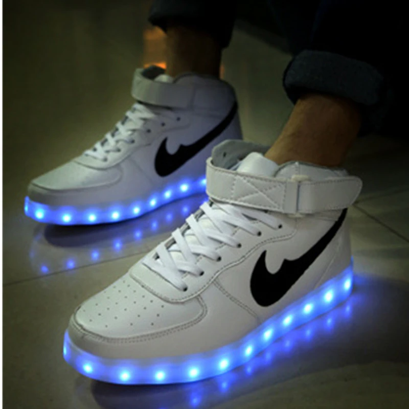 Activo infierno Tropezón 39 44 tamaño de 7 LED de colores zapatos 2015 hombres mujeres luces que  brillan intensamente fluorescente amantes de los pares falts casual street  dance shoes|shoes spa|shoe pictures to printshoe liner - AliExpress