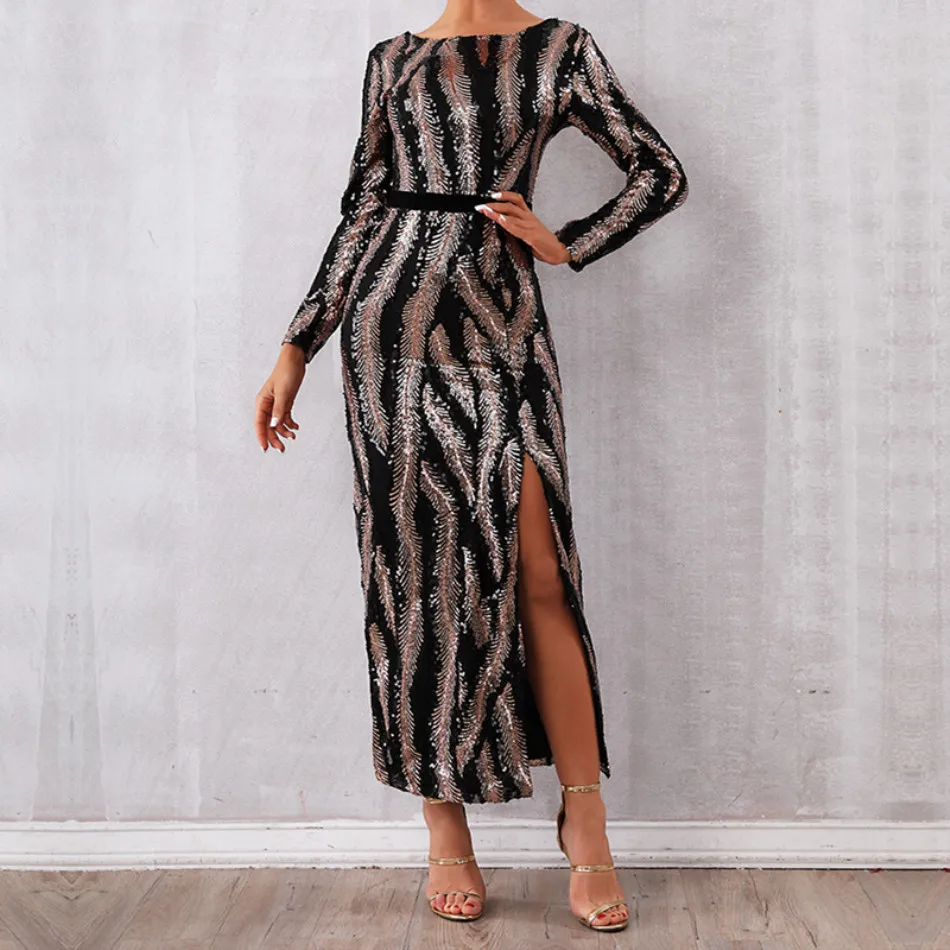 DressBird 2019 новейшее женское весеннее облегающее платье с длинным рукавом Vestidos