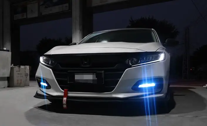 DRL для Honda Accord 10th светодиодный автомобильный дневной ходовой светильник для вождения противотуманных фар с динамическим поворотным сигналом