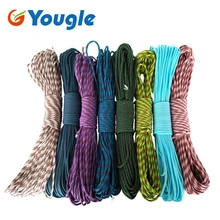 50 шт./лот 550 Паракорд парашютный шнур ремешок Mil Спецификация Тип III 7 ниток сердечник 50 футов