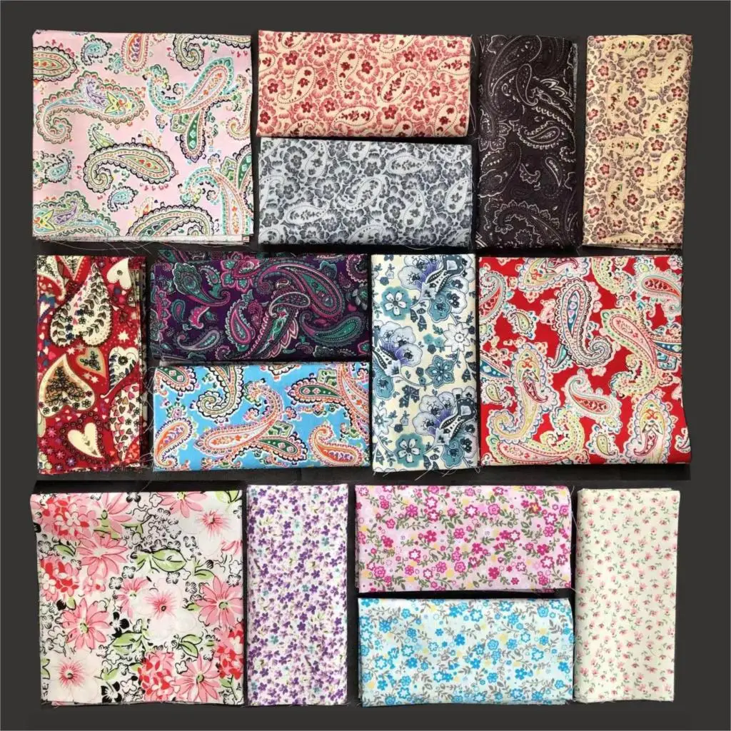 

50*145cm Poplin Floral 100% Cotton Fabric Meters for Patchwork Quilting Baby Bedding Cribs Blanket Sewing Material D30
