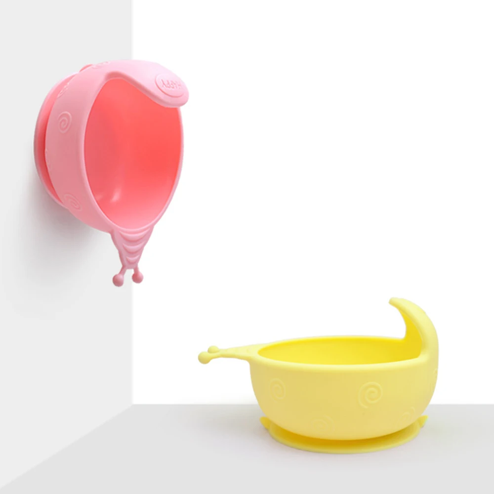 

Baby Food Grade Silicone Plate Snails Shape Kids Infant Dishes Bowl Feeding Pratos Tray With Suction Cup Free Shipping