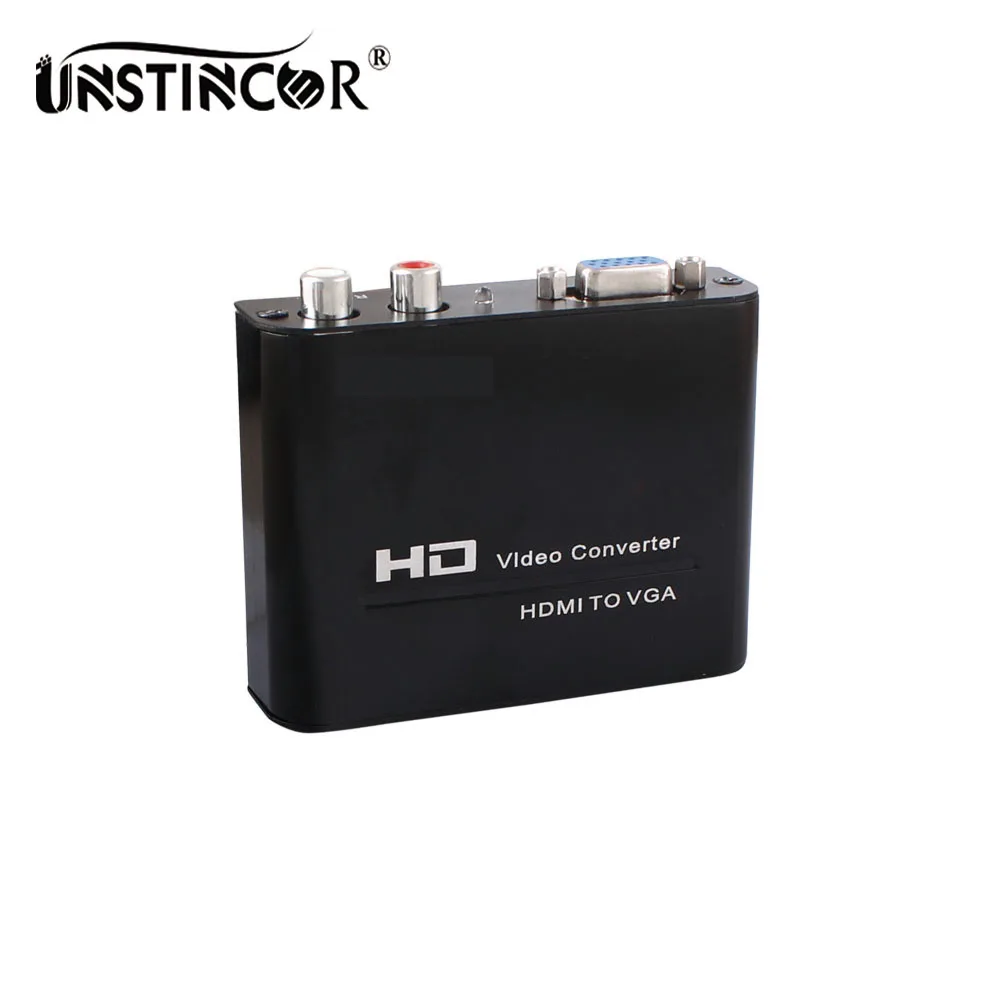 

HDMI to VGA Male to Female HDMI to VGA converter adapter with Audio Power Support 1080P for Apple TV HDMI to VGA converter box
