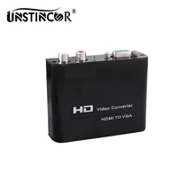 HD HDMI to VGA Adapter Digital to Analog Audio Converter Support 1080P for Laptop PS3 PS4 XBOX Apple TV with EU AU US UK Plug