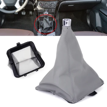 

DWCX Car Grey Faux leather Manual Transmission Shift Lever Boot Cover Fit For Great Wall V200 V240 2010 2011 2012 2013 2014 2015