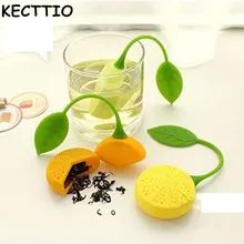 1 шт. ситечко для чая Лимон силиконовый рассыпной чай фильтр-диффузор ПЕРФОРИРОВАННОЕ ситечко для трав и специй