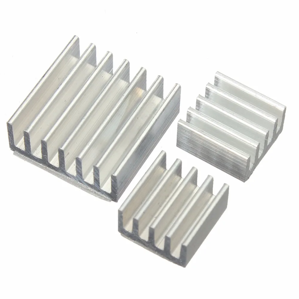 

3x Adhesive Aluminum Heat Sink Cooler Kit For Cooling Raspberry Pi 3B / 3B+
