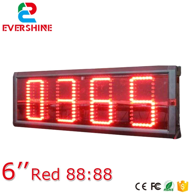 semi outdoor programmable clock time date temperature led sign