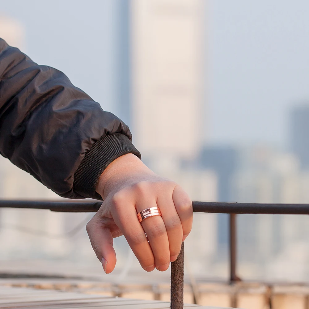 Vinterly Magnetic Copper Rings Men 8.5mm Wide Trendy Health Energy Cuff Adjustable Wedding Bands Ring for Arthritis Pain Relief finger ring adjustable rings wedding rings wedding ring