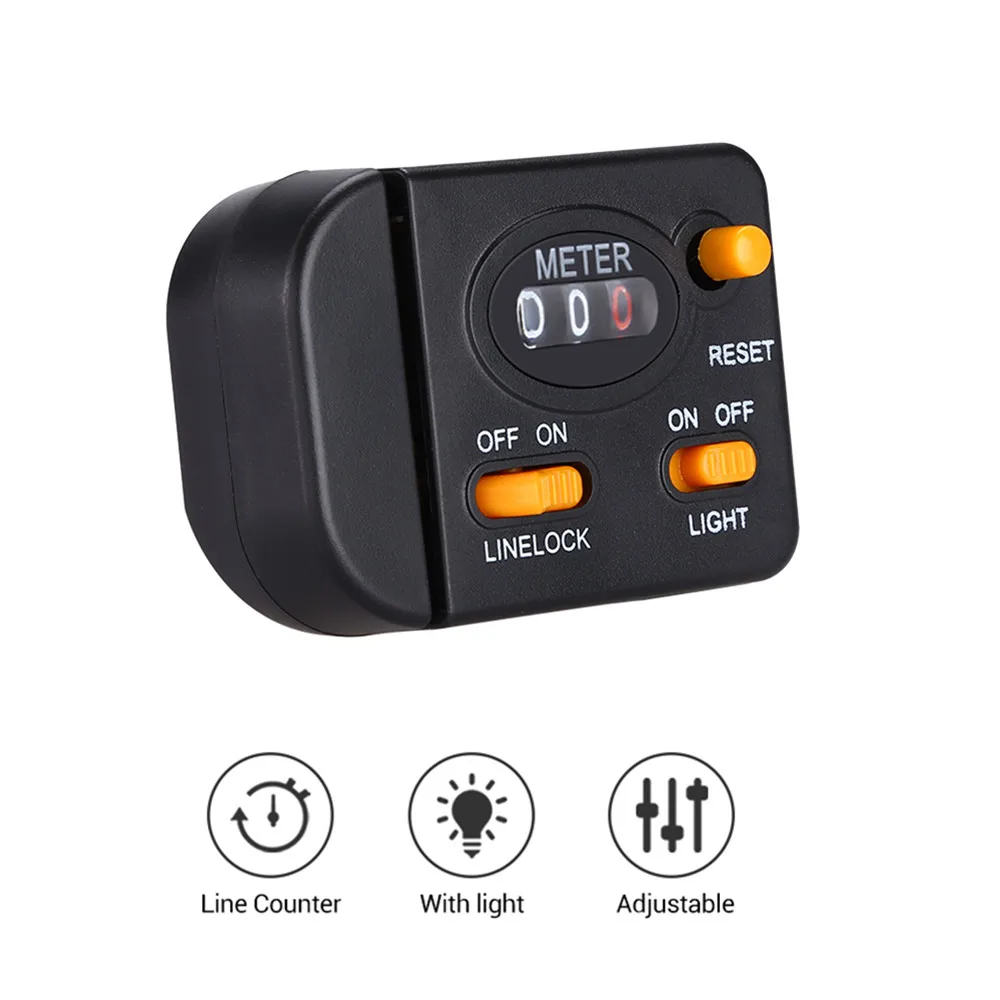 

Pesca Fishing Line Length Counter Depth Finder With Lights ON/OFF Professional Fishing Tackle Tool Braided Fishing Line
